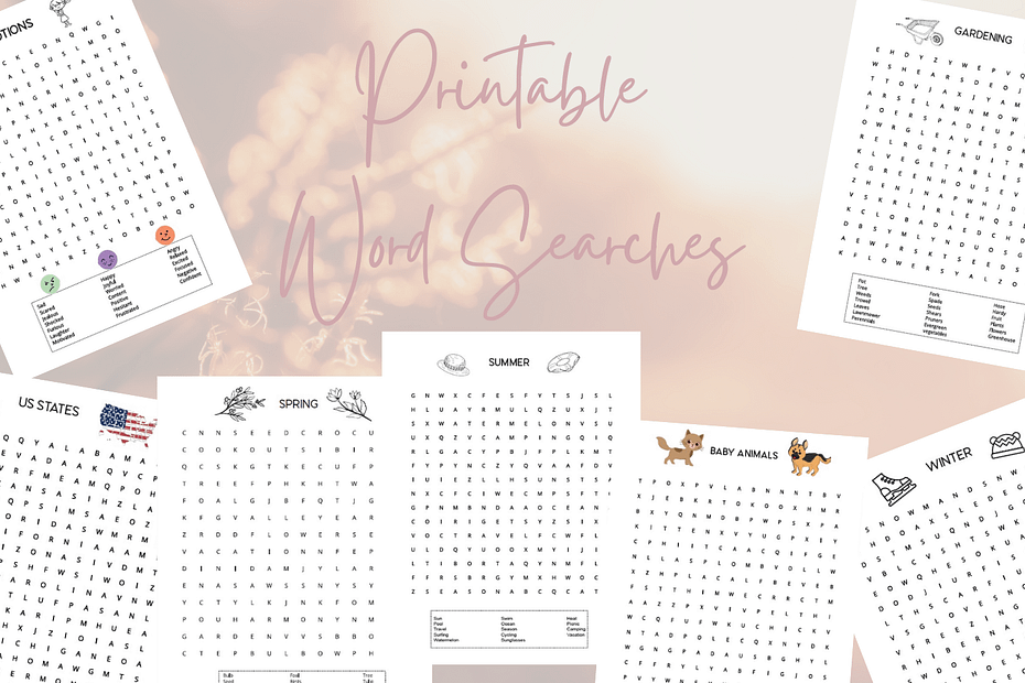 Free Printable Word Searches → Enjoy Our Free Printables